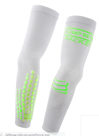 Armforce Silicone - Silikon destekli kolluk (Beyaz) | Compressport