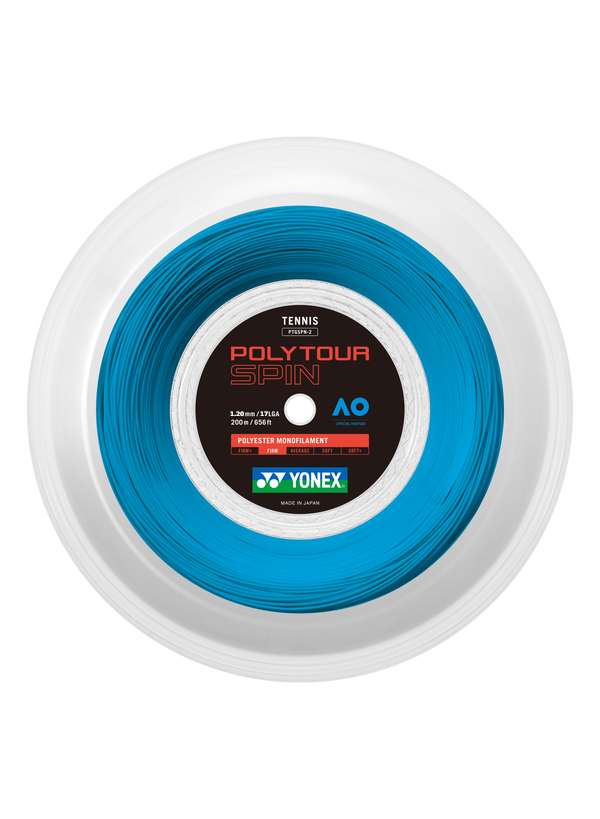 PolyTour Spin 120 Monofilament 200m Tenis Kordajı - Mavi | Yonex