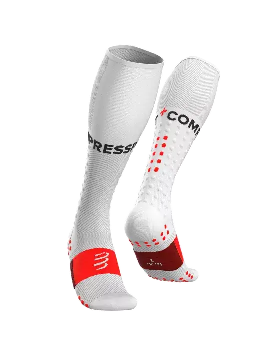 Compressport Full Sock Race & Recovery Rejenerasyon - Kompresyon Çorabı 3L - Beyaz