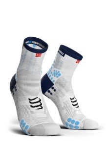 Pro Racing Socks V3.0 - Run High - Performans Çorabı | Compressport T4 - Mavi / Beyaz