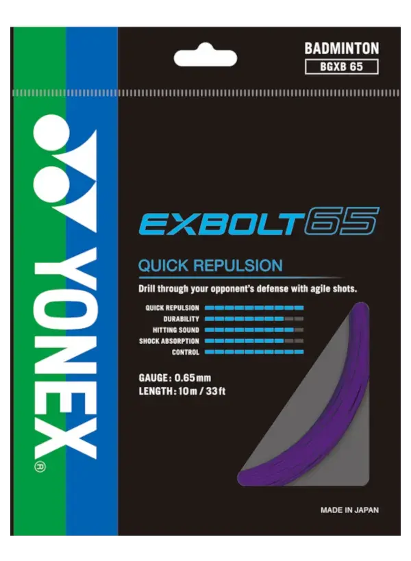 Exbolt 65  10m Badminton Kordajı - Mor | Yonex