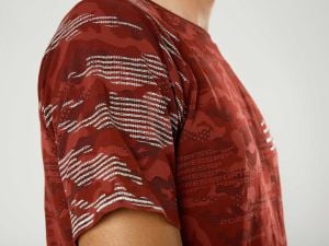 Training T-shirt / Antrenman T-shirt - Kamuflaj - Neon Bordo 2020 | Compressport
