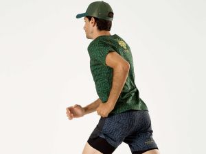 Training T-shirt / Antrenman T-shirt - Kamuflaj - Neon Yeşil 2020 | Compressport