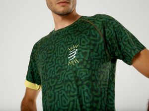 Training T-shirt / Antrenman T-shirt - Kamuflaj - Neon Yeşil 2020 | Compressport