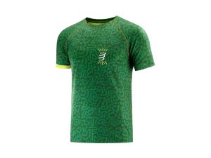 Training T-shirt / Antrenman T-shirt - Kamuflaj - Neon Yeşil 2020 | Compressport