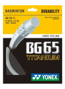 BG 65 Titanyum 10 m Badminton Kordajı - Beyaz | Yonex