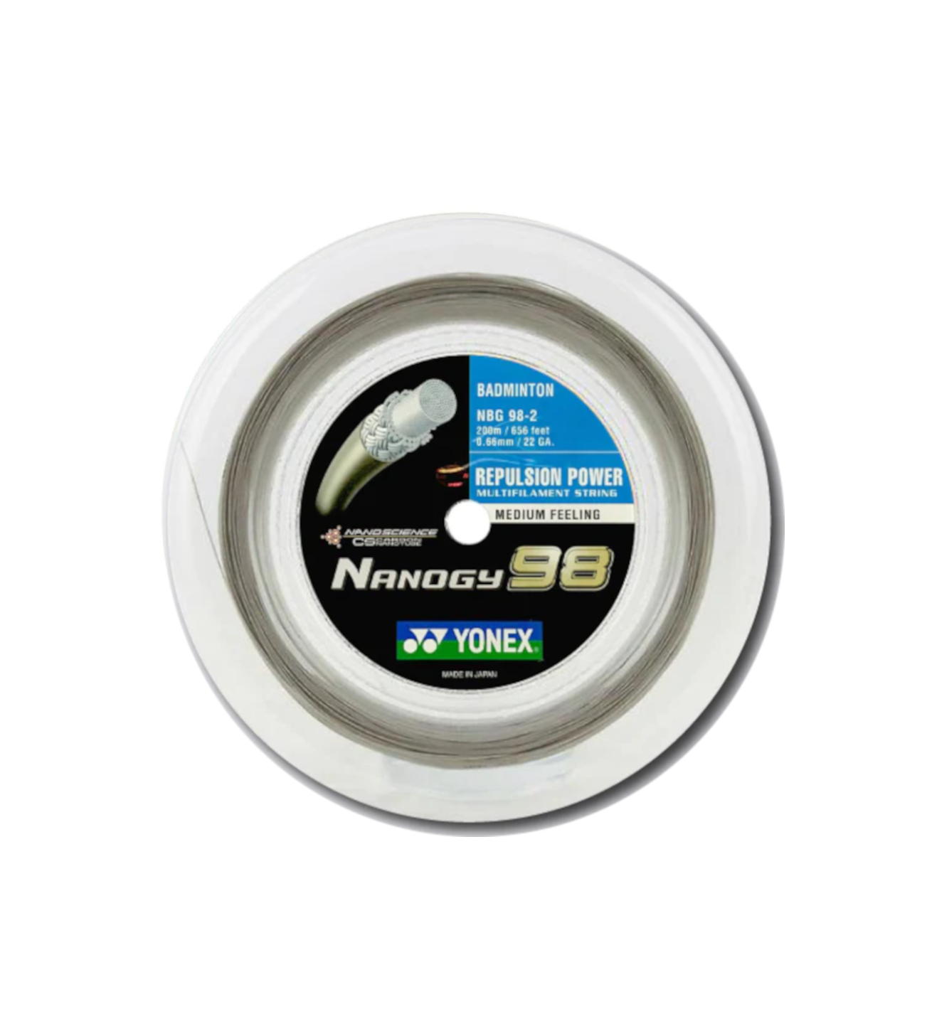 Nanogy 98 200m Gri Badminton Kordajı | Yonex
