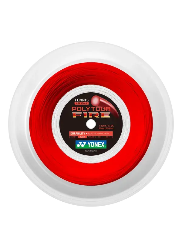 PolyTour Fire 120 Monofilament 200 m Tenis Kordaj - Kırmızı | Yonex