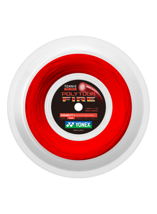 PolyTour Fire 120 Monofilament 200 m Tenis Kordaj - Kırmızı | Yonex