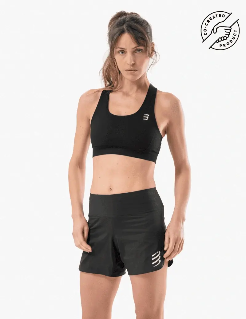 Feelfree Seamless Bra - Dikişsiz Sporcu Sütyen | Compressport M(edium) - Siyah