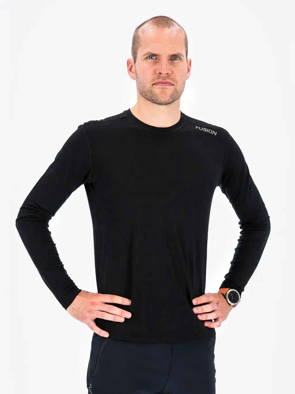 Merino 150 Uzun Kollu İçlik Unisex |Fusion S(mall) - Siyah