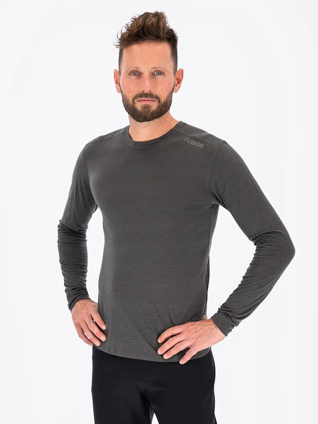 Merino 150 Uzun Kollu İçlik Unisex |Fusion M(edium) - Gri