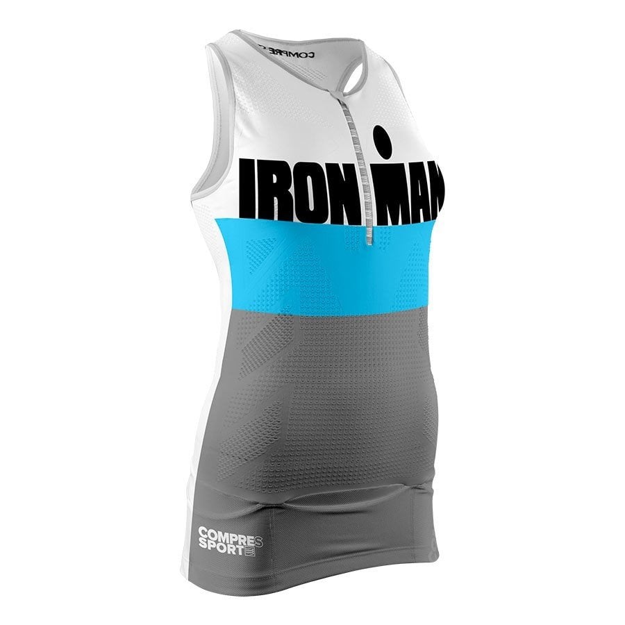 TR3 Tank Top Ironman Triatlon (Kadın) Mavi |Compressport