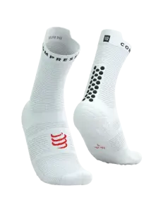 Pro Racing Socks V4.0 - Run High - Performans Çorabı - Koşu Çorabı | Compressport Beyaz / Siyah - T2