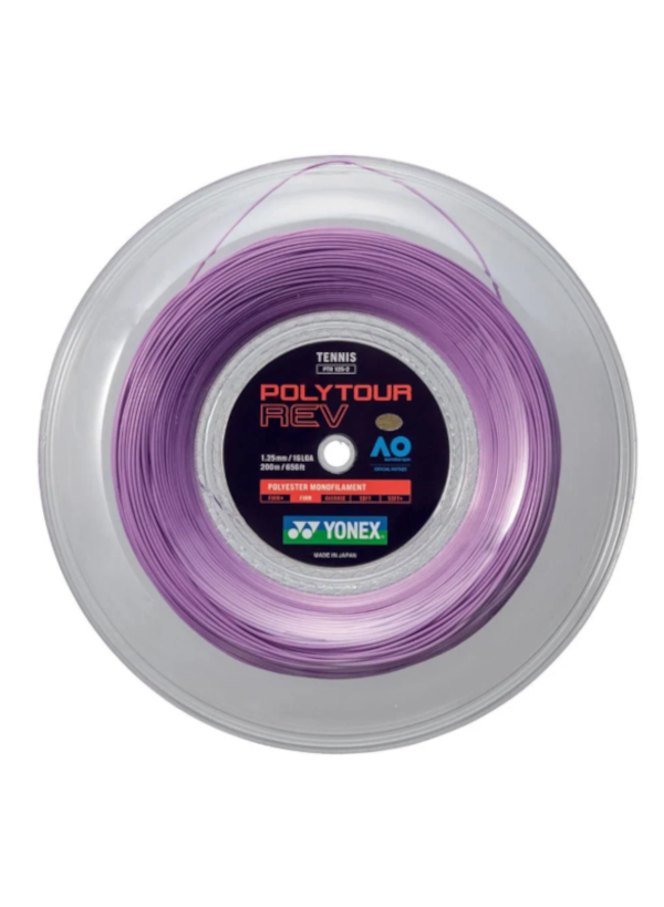 Poly Tour Rev 125 Monofilament 200m Tenis Kordajı - Mor |Yonex