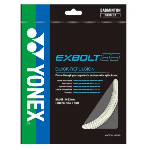 Exbolt 63  10m Badminton Kordajı - Beyaz | Yonex
