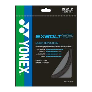 Exbolt 63  10m Badminton Kordajı - Siyah | Yonex