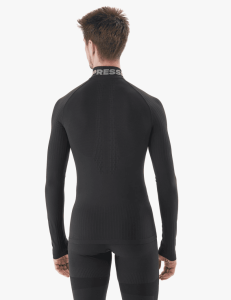 3D Thermo Unisex Yarım Fermuarlı Üst (Termal) - Siyah | Compressport