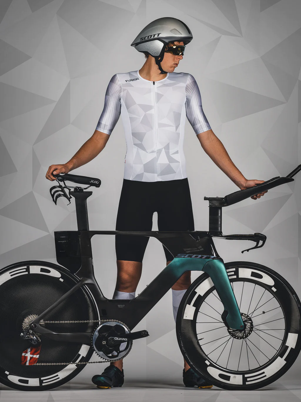 Tempo! One Suit Triatlon Trisuit Unisex |Fusion XL(arge) - Beyaz