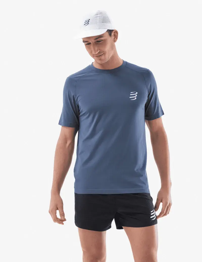 Performans Kısa Kollu Tişört - İndigo | Compressport S(mall)