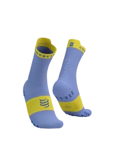 Pro Racing Socks V4.0 - Run High - Performans Çorabı - Koşu Çorabı | Compressport Mor/Sarı - T2