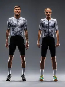 Tempo! Two Suit Triatlon Trisuit Unisex |Fusion XL(arge) - Magnezyum