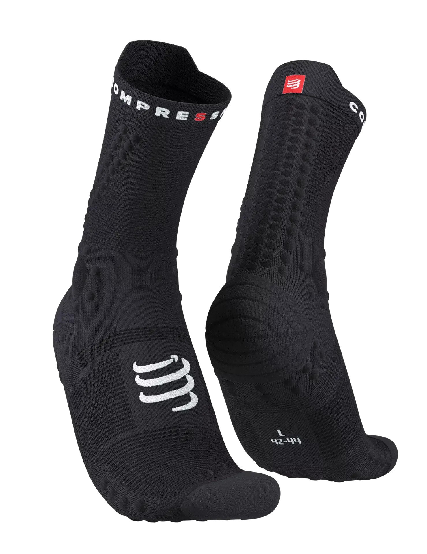 Pro Racing Socks V4.0 - Trail Run High - Performans Çorabı - Trail - Patika Koşu Çorabı | Compressport T1 - Siyah