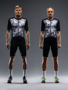 Tempo! Two Suit Triatlon Trisuit Unisex |Fusion XS(mall) - Siyah