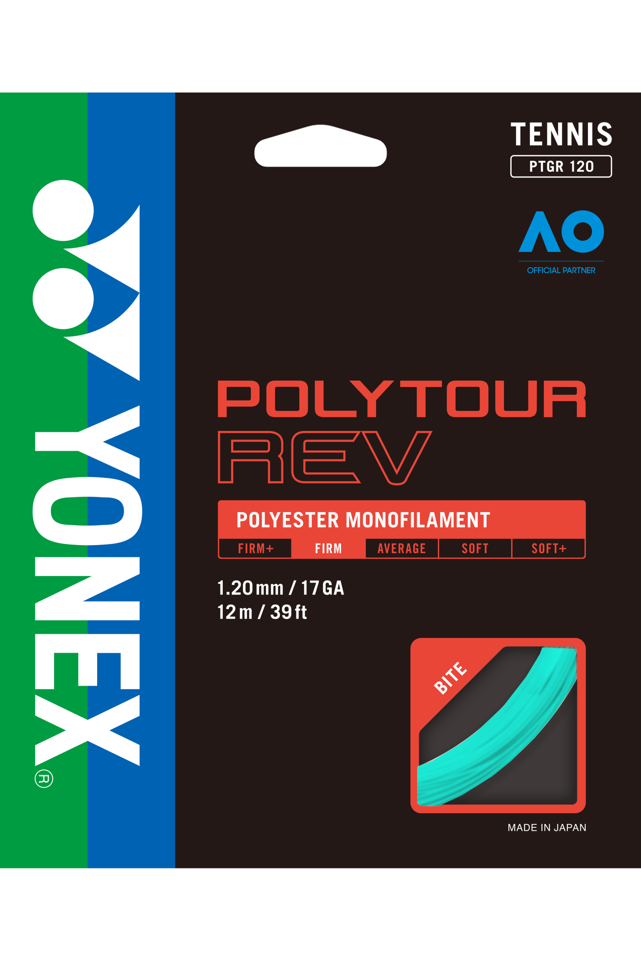 Poly Tour Rev 120 Monofilament 12m Tenis Kordajı - Mint |Yonex