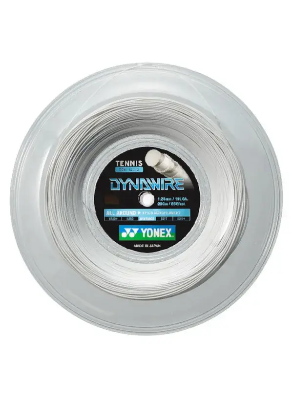 Dynawire 125 Monofilament 200m Tenis Kordajı - Beyaz Gümüş  |Yonex