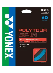 PolyTour Spin - 125 Monofilamnet 12m Tenis Kordajı - Mavi | Yonex