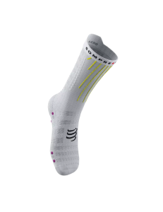 Aero  Socks- Triatlon/Koşu Çorabı |Compressport beyaz / pembe - T2