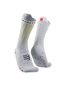 Aero  Socks- Triatlon/Koşu Çorabı |Compressport beyaz / pembe - T3