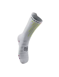 Aero  Socks- Triatlon/Koşu Çorabı |Compressport beyaz / pembe - T4