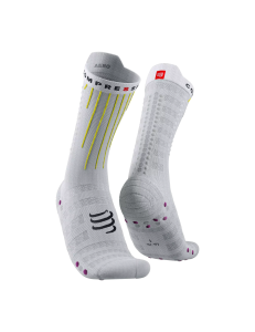 Aero  Socks- Triatlon/Koşu Çorabı |Compressport beyaz / pembe - T4