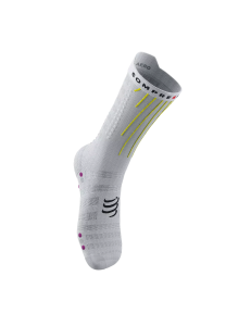 Aero  Socks- Triatlon/Koşu Çorabı |Compressport beyaz / pembe - T4