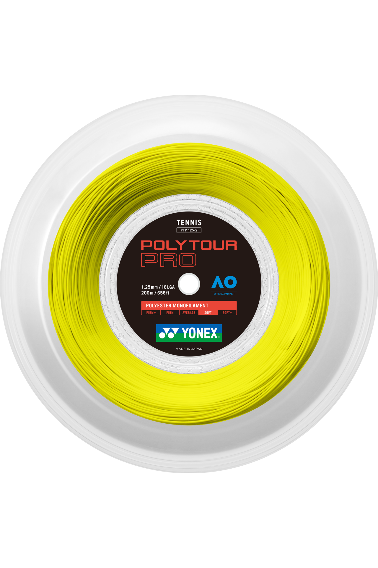 Poly Tour Pro 125 Monofilament 200m Tenis Kordajı - Sarı | Yonex