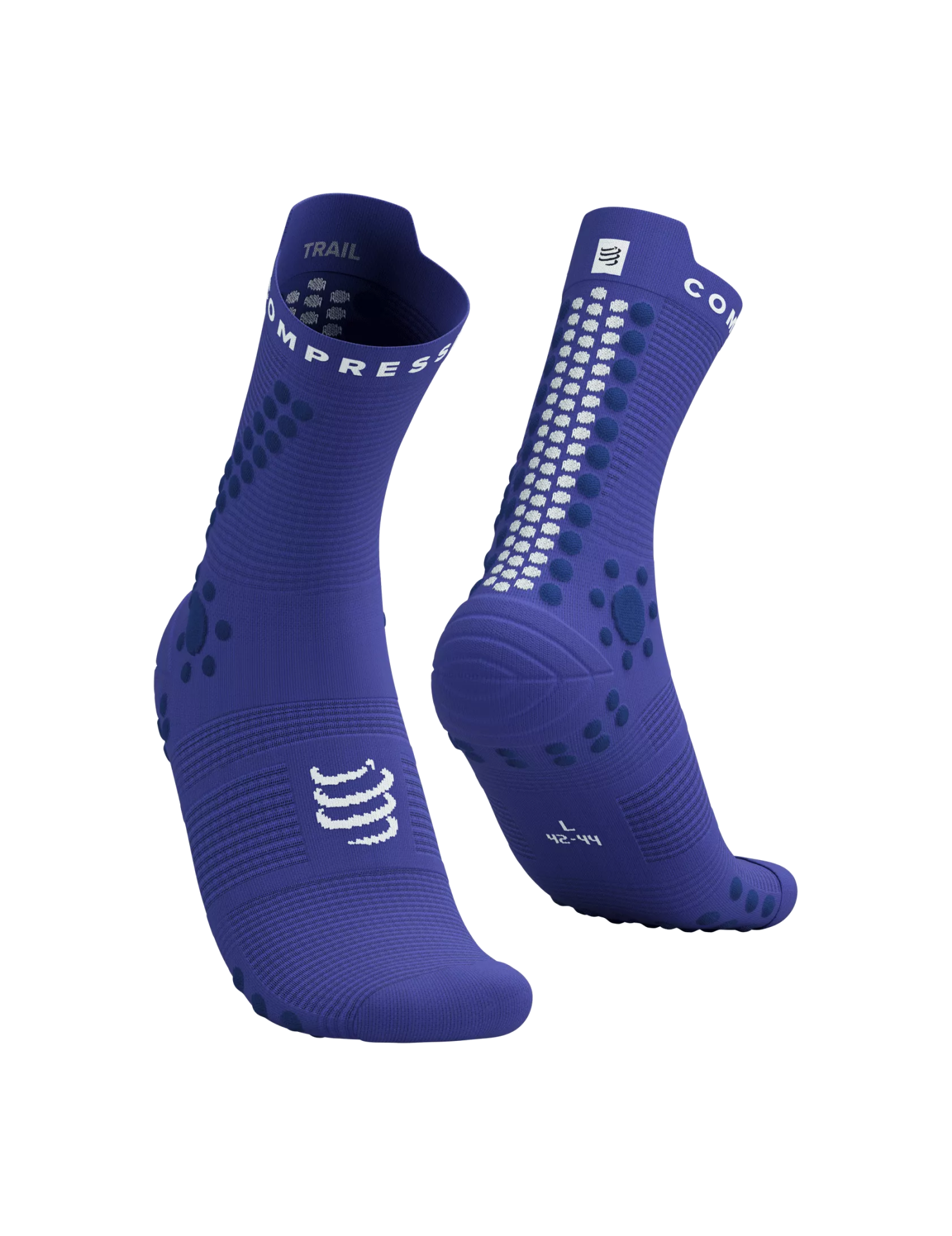 Pro Racing Socks V4.0 - Trail Run High - Performans Çorabı - Trail - Patika Koşu Çorabı | Compressport Lacivert - T2