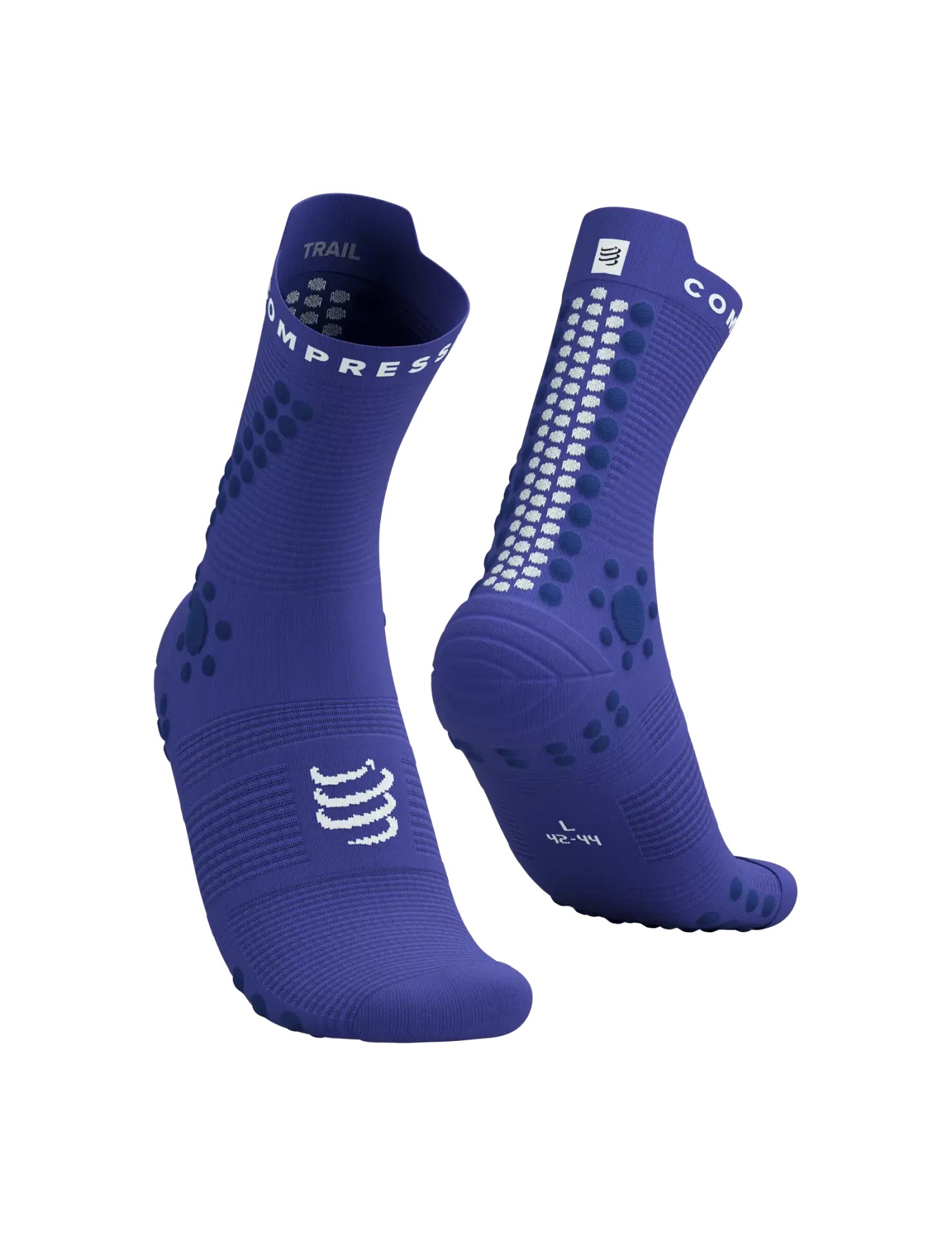 Pro Racing Socks V4.0 - Trail Run High - Performans Çorabı - Trail - Patika Koşu Çorabı | Compressport Lacivert - T4