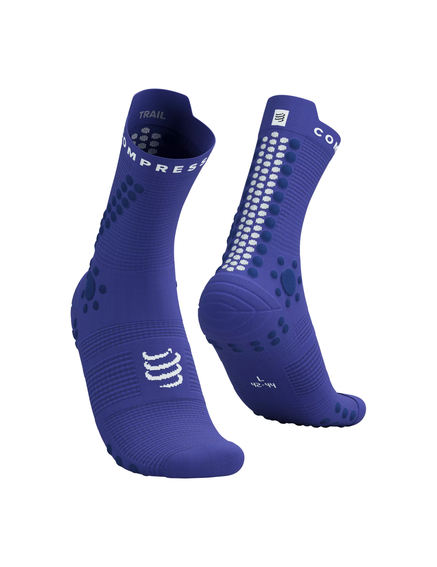 Pro Racing Socks V4.0 - Trail Run High - Performans Çorabı - Trail - Patika Koşu Çorabı | Compressport Lacivert - T1