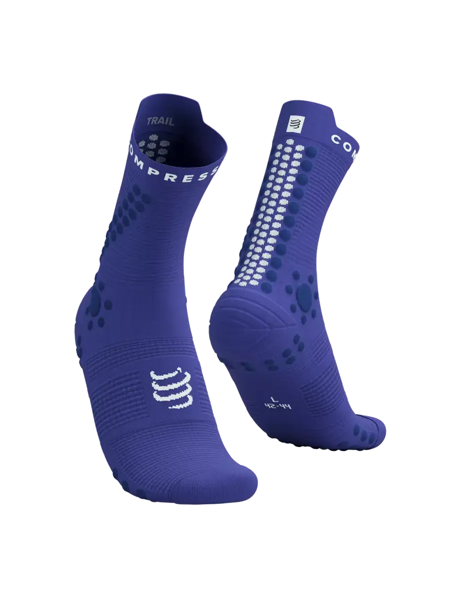 Pro Racing Socks V4.0 - Trail Run High - Performans Çorabı - Trail - Patika Koşu Çorabı | Compressport Lacivert - T1