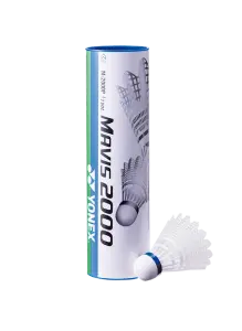 Mavis 2000 Naylon 6'lı Beyaz Badminton Topu | Yonex