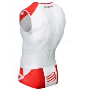 TR3 Tank Top  Kolsuz Strech T-Shirt Beyaz  |Compressport