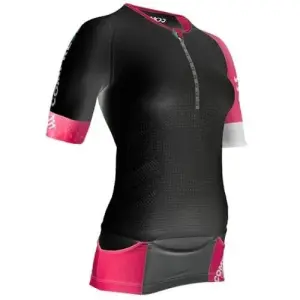 TR3 Aero Top W Strech T-Shirt Kadın Siyah  |Compressport T2
