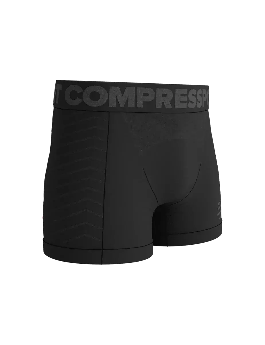 Dikişsiz Sporcu Boxer - Siyah |Compressport