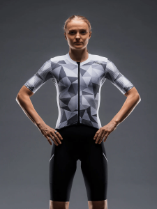 Tempo! Two Suit Triatlon Trisuit Unisex - Siyah/Beyaz |Fusion