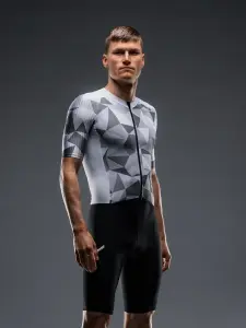 Tempo! Two Suit Triatlon Trisuit Unisex - Siyah/Beyaz |Fusion