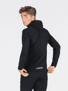Recharge Fermuarlı Hoodie  - Siyah |Fusion