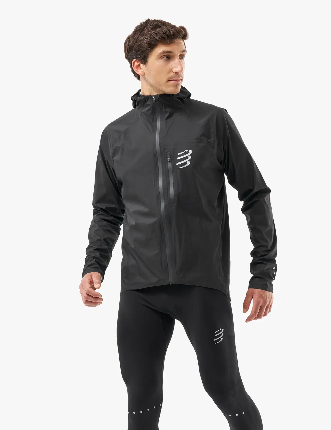 Thunderstorm Waterproof  30/30 - Su Geçirmez Yağmurluk | Compressport L(arge) - Siyah