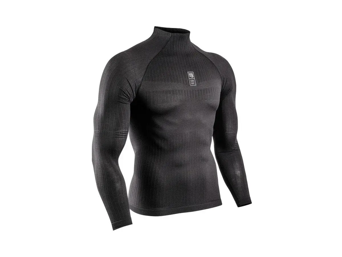 3D Termal Uzun Kollu İçlik (Siyah ve Beyaz) | Compressport S/M - Beyaz